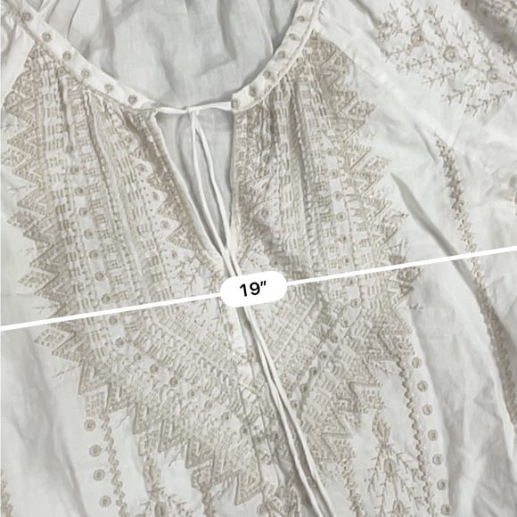 Johnny was white long sleeve embroidered cami peasant blouse - Picture 5 of 7